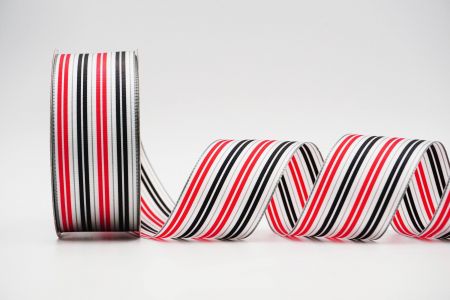 Multi-Colored Double Striped Ribbo_K1738_red.black